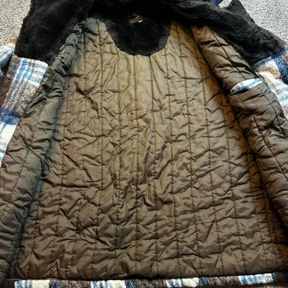 Vintage 70s Caribu Briarcliff Jacket flannel Plaid Wool blend Hunting large READ